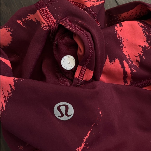 lululemon athletica Red Patterned Leggings - Picture 3 of 3